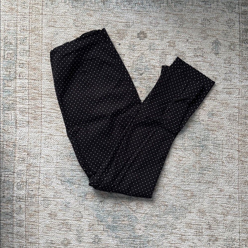 Who What Wear Black and White Polka Dot Pants